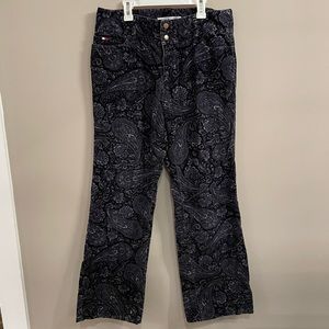 Tommy Hilfiger paisley corduroy pants